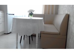 Кухонный диван Уют угловой экокожа белый правый фото покупателя 5