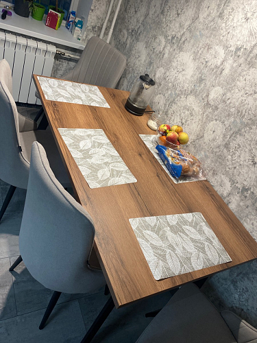 Стол Тринити Лофт 120 32 мм дуб галифакс табако / черный матовый фото покупателя 288