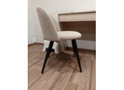 Стул на металлокаркасе Gabi 1 бежевый / черный с серебряными наконечниками фото покупателя 513