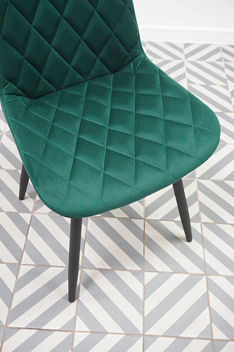 Стул на металлокаркасе Баодин К крутящийся фиолетовый teddy 944 / черный из шоурума 5