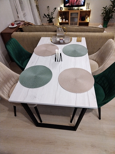 Стол раскладной Лота Лофт 120 25 мм юта / черный матовый фото покупателя 522