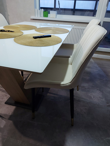 Стул на металлокаркасе Seda 1 green / gold / black фото покупателя 15