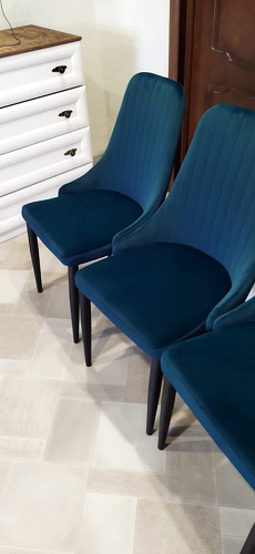 Стул на металлокаркасе Kora light blue / white фото покупателя 61