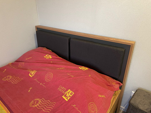 Двуспальная кровать Клауд 160х200 парящая дуб крафт золотой / антрацит фото покупателя 258