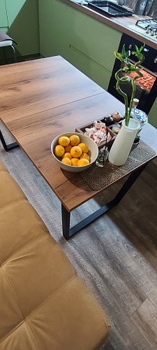 Стол Лота Лофт 140 25 мм черный матовый / бетон фото покупателя 346