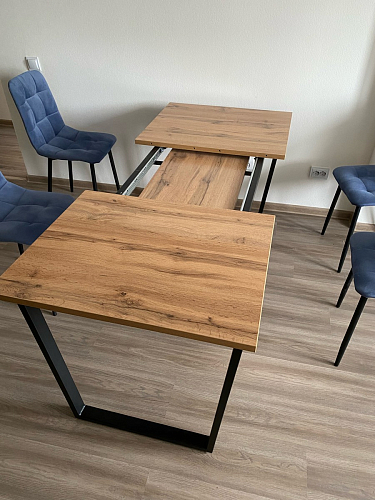 Деревянный стол Лота Лофт 140х80 дуб крафт табачный / черный матовый фото покупателя 565