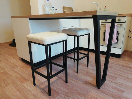 Барный стул Лофт ткань канди грей / черный матовый фото покупателя 211