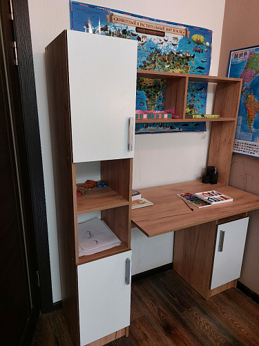 Компьютерный стол Эндо дуб вотан / белый фото покупателя 2