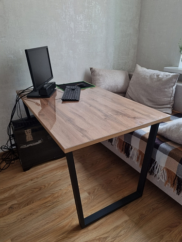 Стол раскладной Лота Лофт 120 25 мм юта / черный матовый фото покупателя 693