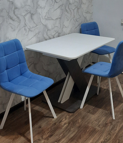 Стул на металлокаркасе Чилли темно-серый / черный каркас фото покупателя 696