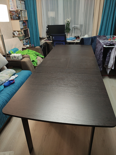 Стол обеденный раздвижной СтК7 дуб молочный фото покупателя 229