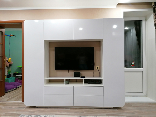 Готовая гостиная Румба белый / белый глянец  - Уцененный экземпляр фото покупателя 138