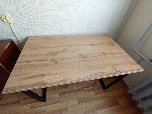 Деревянный стол Лота Лофт 140х80 дуб крафт табачный / черный матовый фото покупателя 277