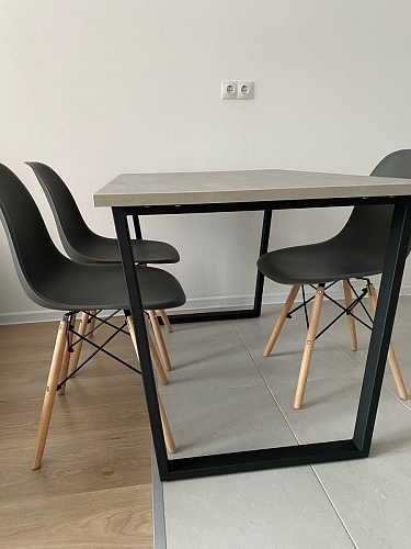 Деревянный стол Лота Лофт 120х75 белый матовый / дуб крафт золотой фото покупателя 415