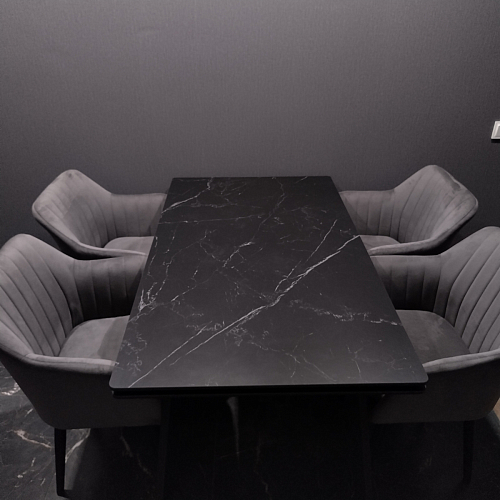 Керамический стол Норман 140 (200) х 80 белый мрамор alpin white / snow white / белый фото покупателя 41