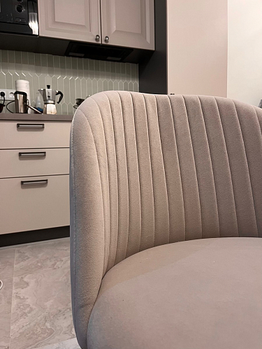 Стул на металлокаркасе Gabi dark beige / black / silver фото покупателя 490