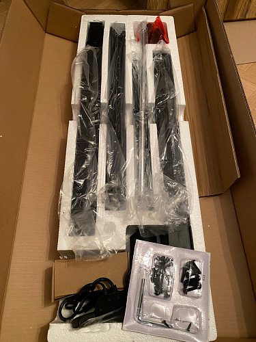 Компьютерный стол Маркос с механизмом подъема 120х75х75 черный / кантри орех фото покупателя 29