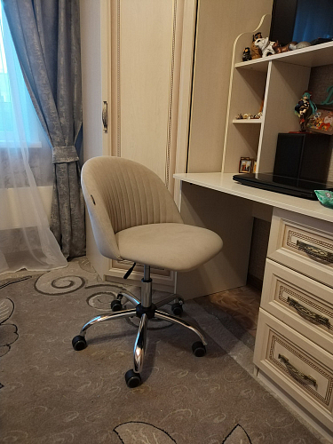 Компьютерное кресло Melody/Мелоди молочное фото покупателя 75