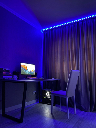 Стол раскладной Лота Лофт 120 25 мм юта / черный матовый фото покупателя 387