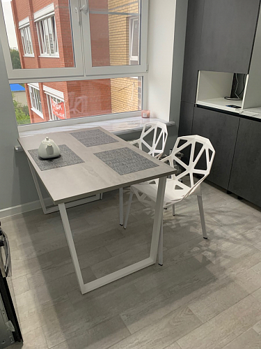 Деревянный стол Лота Лофт 120x75 дуб крафт табачный / черный матовый фото покупателя 303