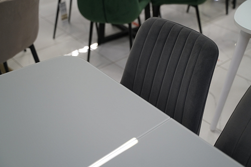 Стол на тумбе Петир 120(160)х80х75 серый / орех кантри из шоурума 3