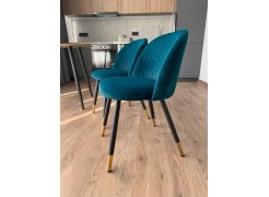 Стул на металлокаркасе Gabi 1 бежевый / черный с серебряными наконечниками фото покупателя 36