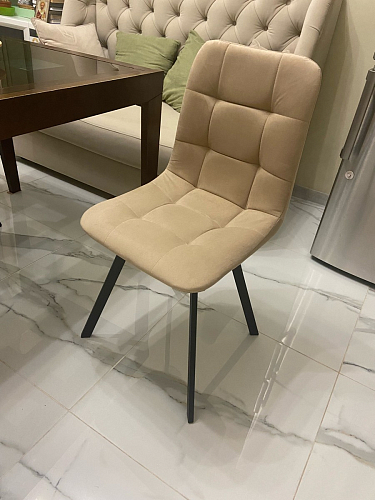 Стул на металлокаркасе Чилли К черный / зеленый фото покупателя 297