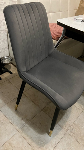 Стул на металлокаркасе Seda 01 blue / gold / black фото покупателя 13