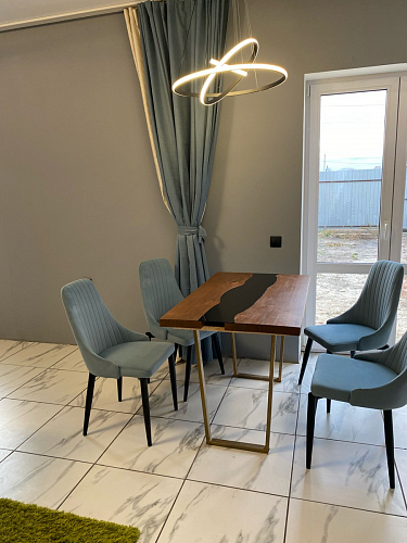 Стул на металлокаркасе Kora light blue / white фото покупателя 439