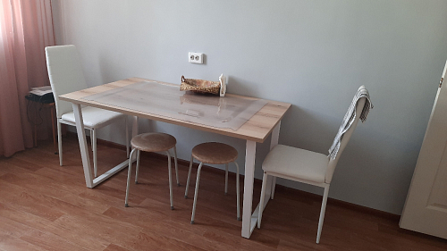 Деревянный стол Лота Лофт 140х80 дуб крафт табачный / черный матовый фото покупателя 358