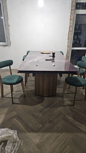 Керамический стол Монерон 200x100 brecha crema elegance / дуб монтана фото покупателя 14