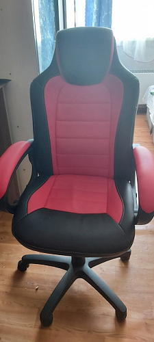 Компьютерное кресло Kadis темно-красное / черное фото покупателя 14