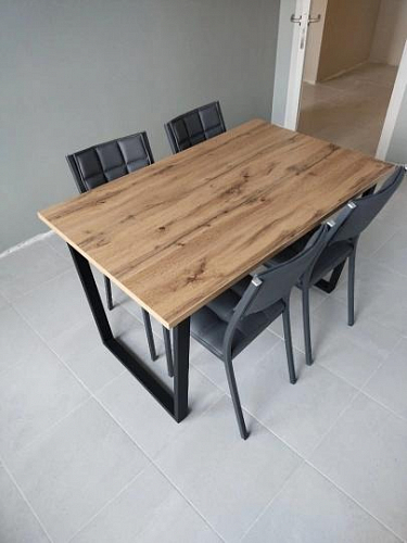 Деревянный стол Лота Лофт 120х75 белый матовый / дуб крафт золотой фото покупателя 595