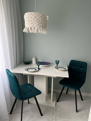 Стул на металлокаркасе Чилли бирюзовый / черный фото покупателя 1268