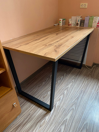 Стол раскладной Лота Лофт 120 25 мм юта / черный матовый фото покупателя 648