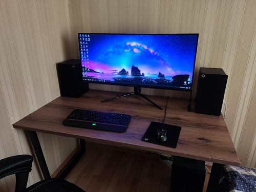 Деревянный стол Лота Лофт 140х80 черный матовый / бетон светлый фото покупателя 795