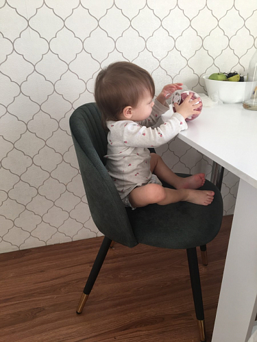 Стул на металлокаркасе Gabi 1 темно-серый / черный фото покупателя 50