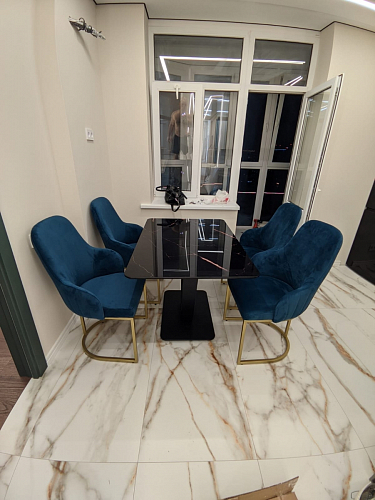 Стол на тумбе Бугун белый / золото фото покупателя 33