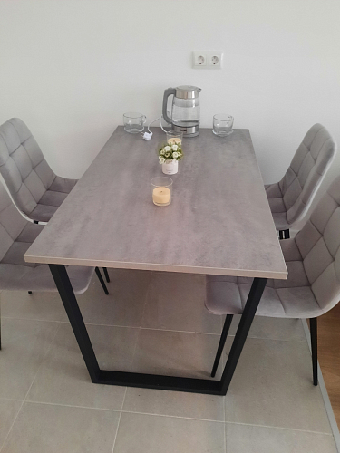 Деревянный стол Лота Лофт 140х80 черный матовый / бетон светлый фото покупателя 813