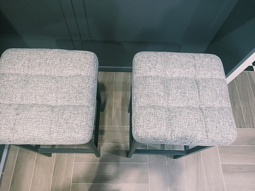 Барный стул Лофт ткань канди грей / черный матовый фото покупателя 256