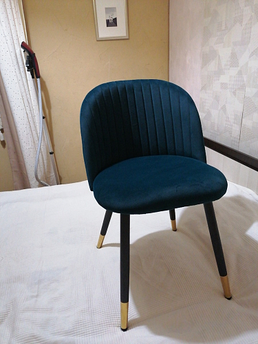 Стул на металлокаркасе Gabi 1 light purple / black фото покупателя 912