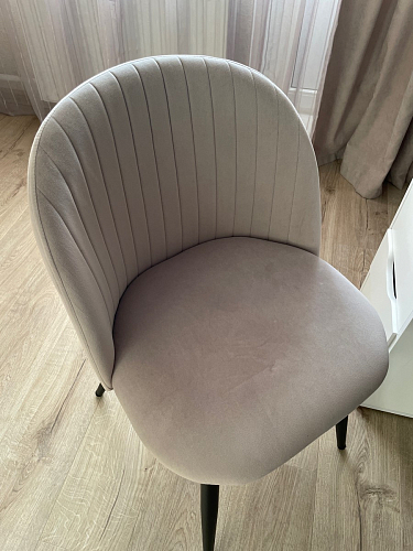 Стул на металлокаркасе Gabi dark beige / black / silver фото покупателя 67