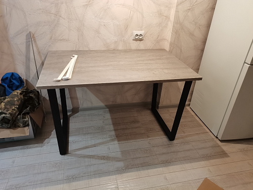 Деревянный стол Лота Лофт 120х75 белый матовый / дуб крафт золотой фото покупателя 982