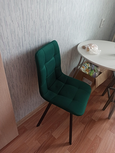 Стул на металлокаркасе Чилли синяя ткань / белый фото покупателя 1372