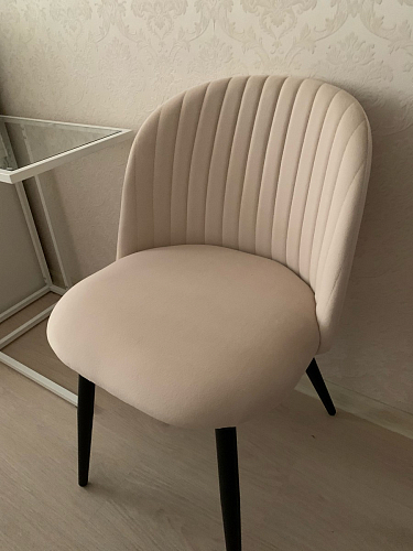 Стул на металлокаркасе Gabi 1 light purple / black / gold фото покупателя 44