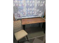 Стол Тринити Лофт 120 32 мм бетон / черный матовый фото покупателя 387