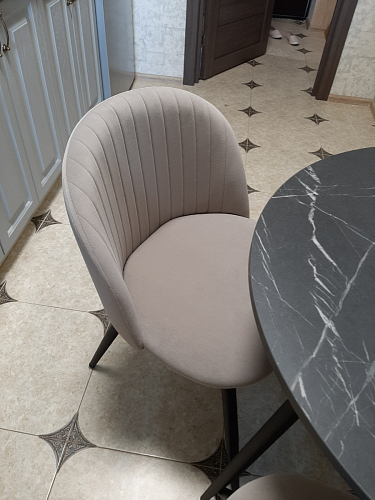 Стул на металлокаркасе Gabi 1 light blue / black / gold фото покупателя 259