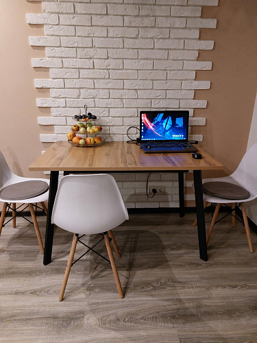 Стол раскладной Колон Лофт 120 32 мм дуб галифакс табако / черный матовый фото покупателя 41