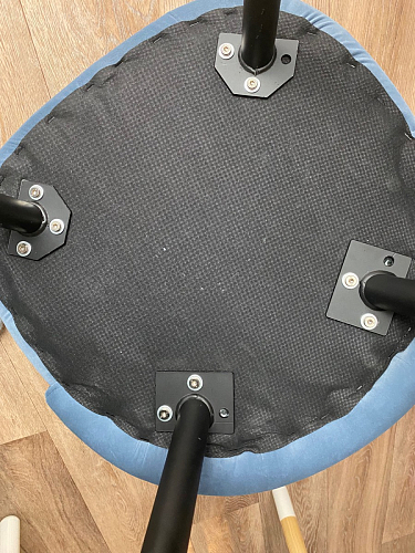 Стул на металлокаркасе Gabi 1 light blue / black / gold фото покупателя 232