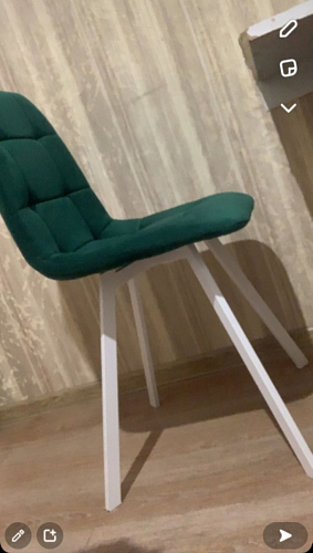 Стул на металлокаркасе Чилли синяя ткань / белый фото покупателя 1084